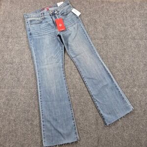 Lucky Brand Sweet Mid Rise Bootcut Jeans Raw Hem Light Wash